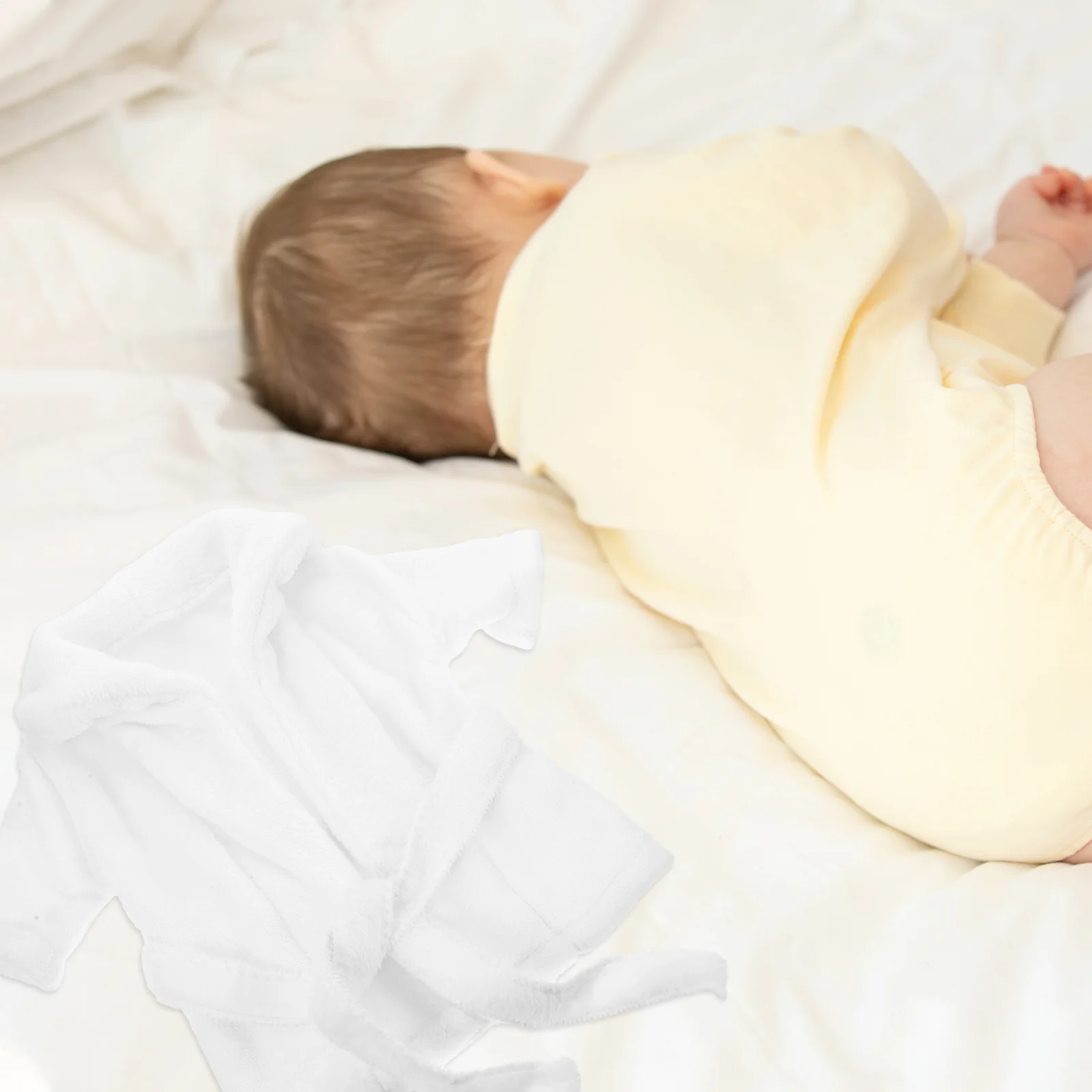 1 zestaw 1 Zestaw do sesji zdjęciowych noworodków, szlafrok, miękki ręcznik z polaru koralowego dla malucha, uroczy strój z ręcznika kąpielowego na urodziny