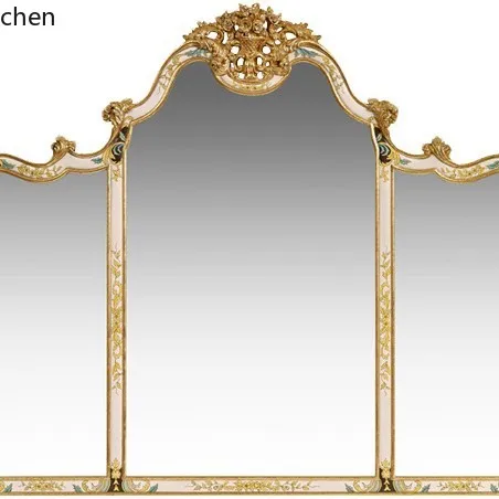 HXL Туалетный столик из цельного дерева, резьба по дереву, окрашенный настольный туалетный столик, зеркало, комод, мебель