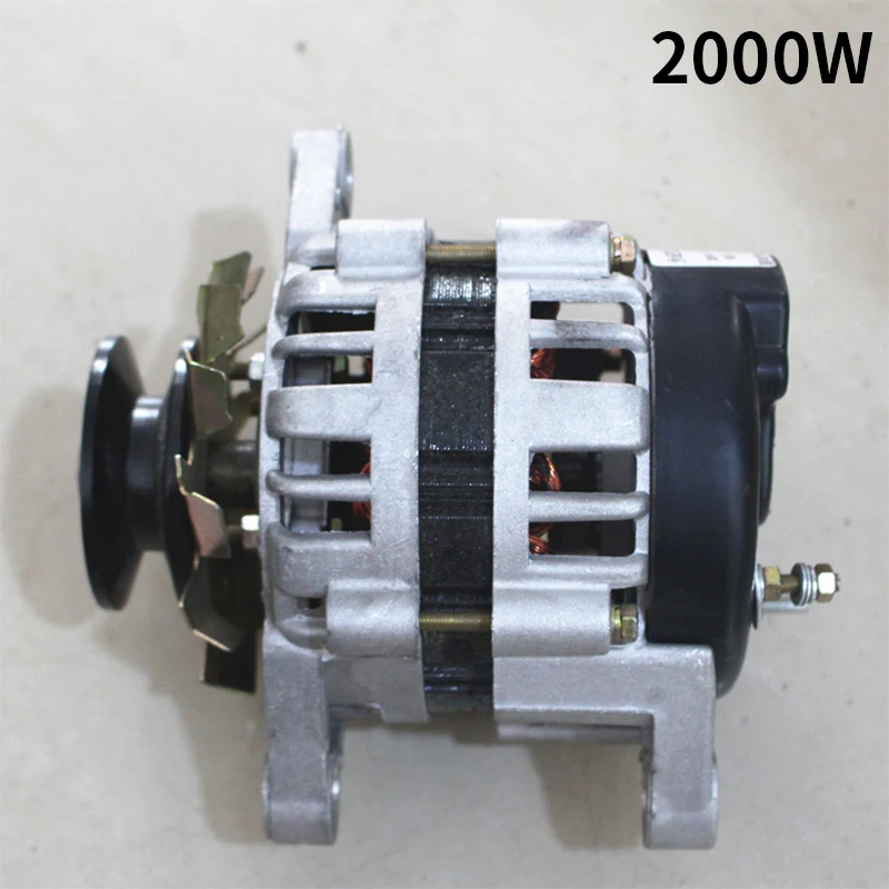 220V 800W1300W 2000W AC Permanent Magnet Brushless High Power Generator Brushless Alternator Pulley Type Permanent Magnet