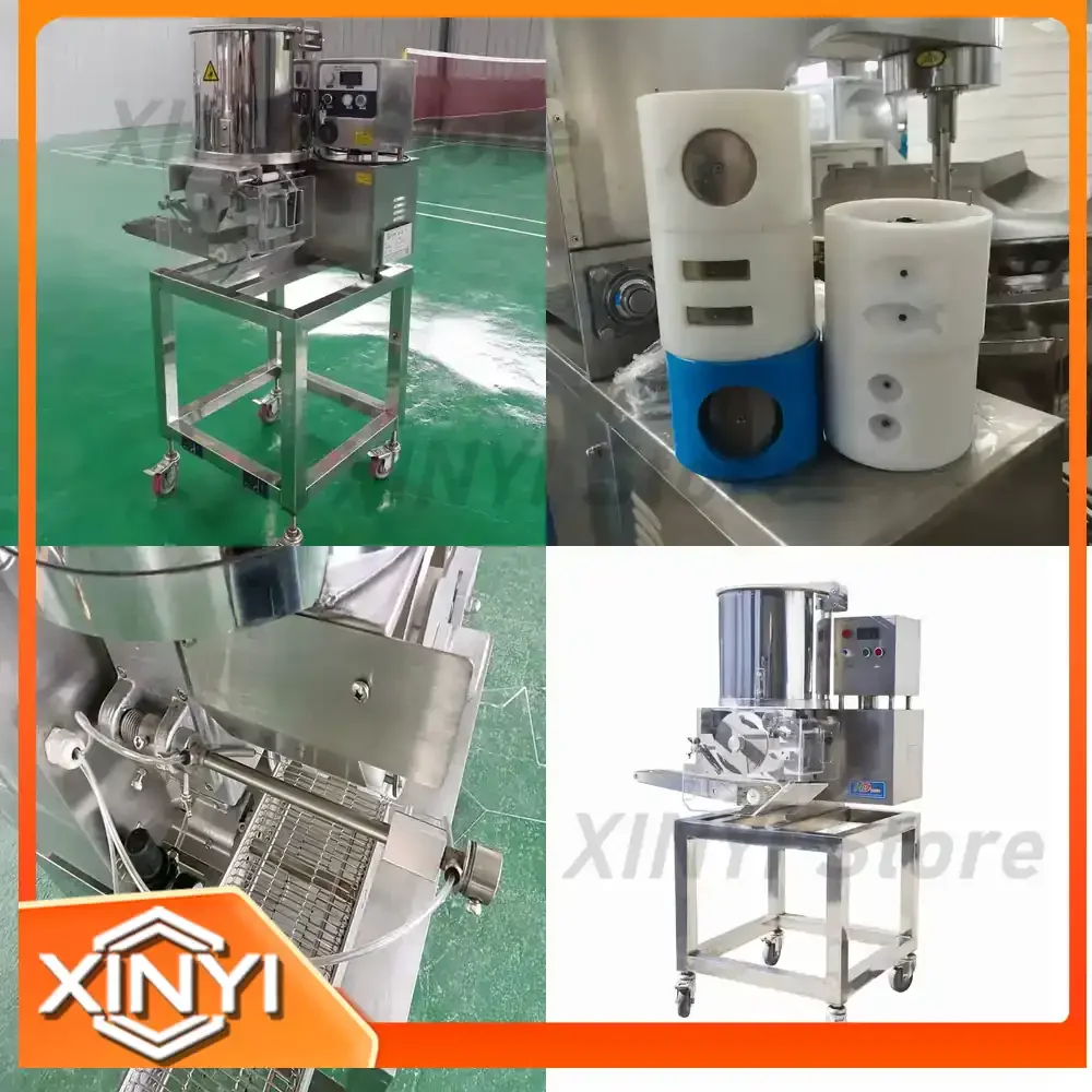 Commercial Meat Pie Making Machine for Fish Shrimp Burger Patty Press Forming Equipment for Beef Hamburger Meatloaf
