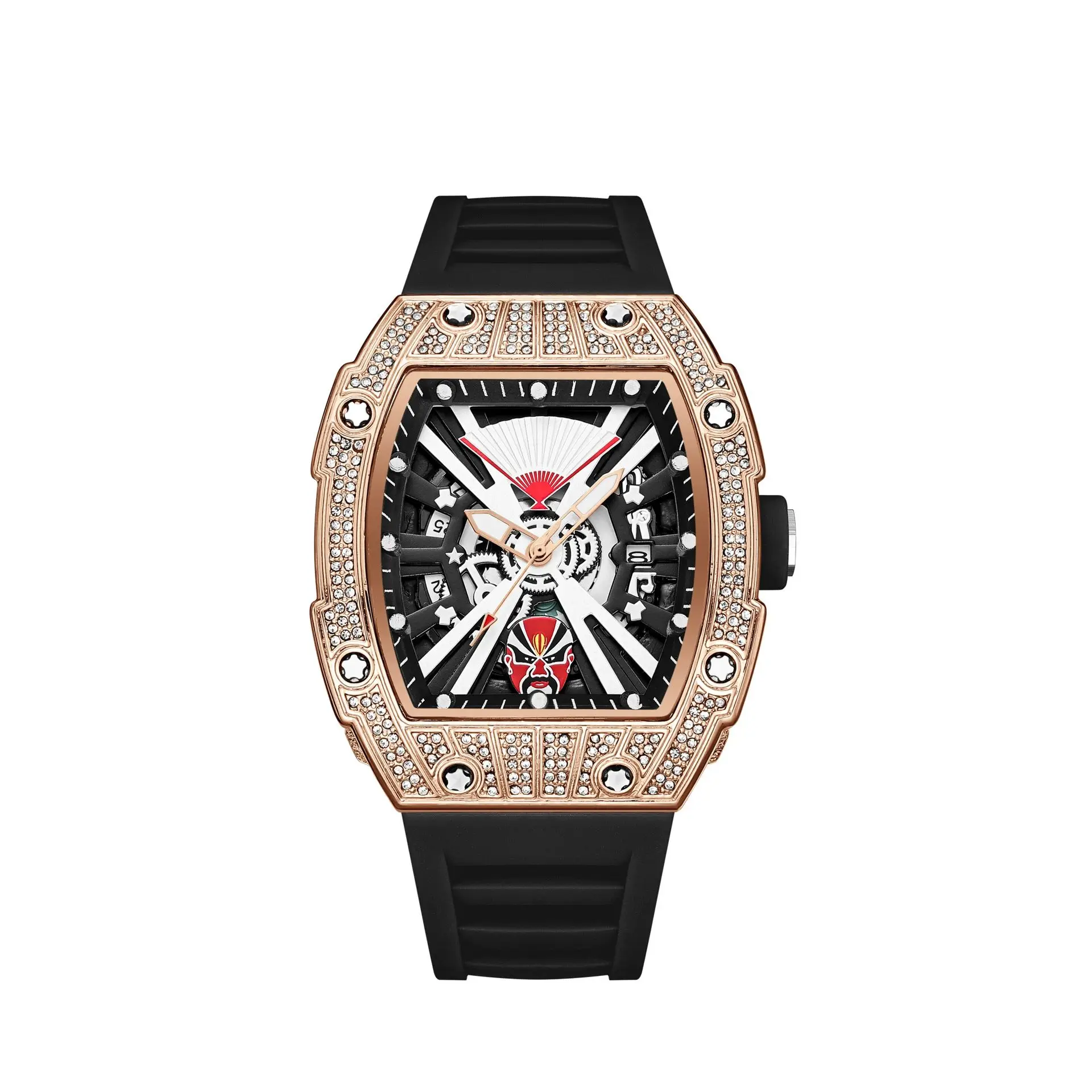 Luxury Men’s Quartz Watches Hollow Wristwatch for Man Automatic Male Mechanical Watch Calendar Sports Waterproof