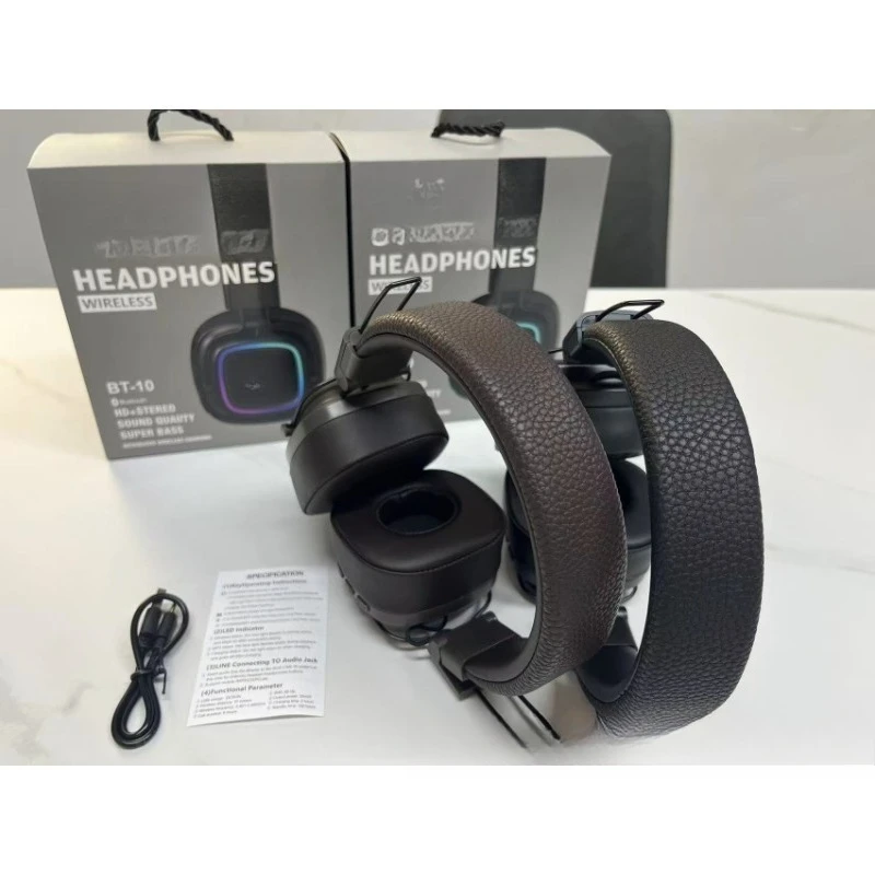 새로운 유행 복고풍 스타일 헤드셋 블루투스 휴대 전화 범용 헤드셋 슈퍼 긴 배터리 수명