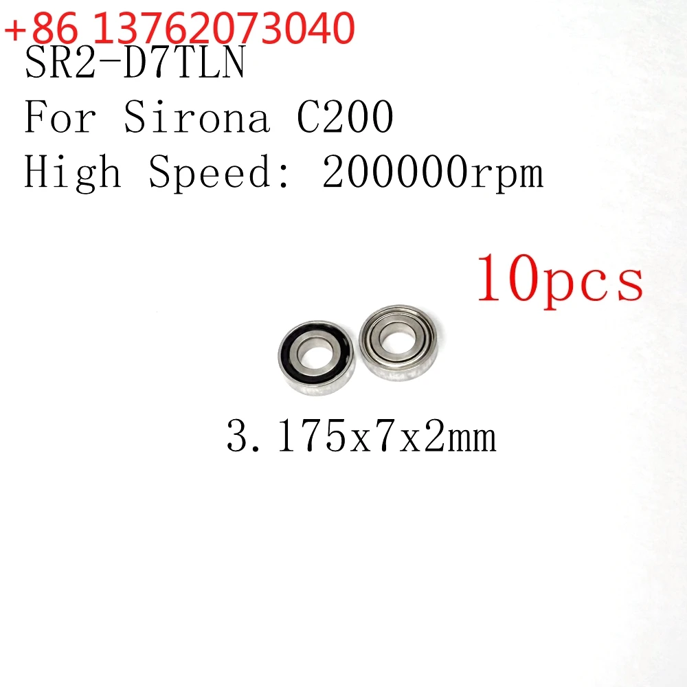 

10PCS SR2-D7TLN 3.175x7x2mm SR2-D6TLN 3.175x6x2mm High Speed Ceramic Bearing For Sirona C200 T2 A200 3.175*7*2mm 3.175*6*2mm