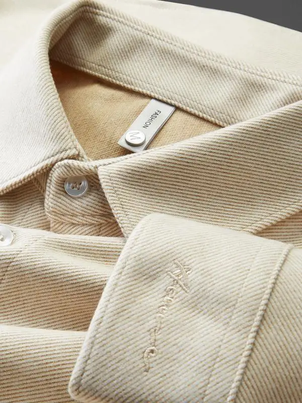 

Men's Slim Fit Long Sve irt Winter Thiened Embroidery Faion Trend Brued Letter Stitching Luxury Sensation Casual S...