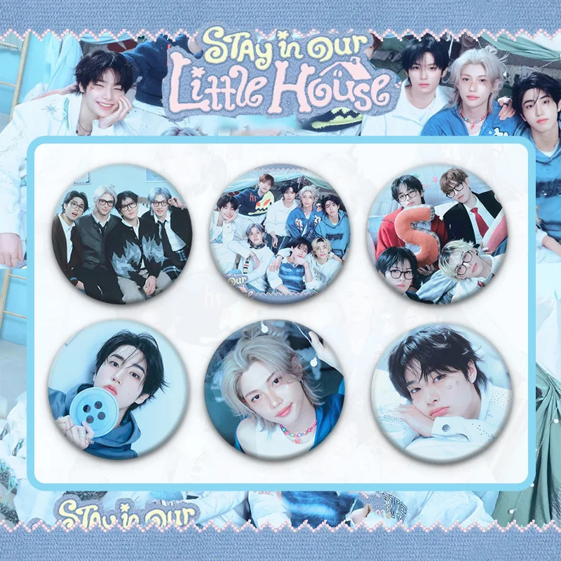

Брелок-зеркало из жести серии 6H FM Stray Kids: Stay In Our Little House, Хёнджин, коллекция для фанатов K-pop, подвеска для сумки