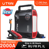 UTRAI Jump Starter 4 in 1 Pump Air Compressor 2000A  Power Bank 12V Digital Tire Inflator 150PSI Emergency Battery Boost