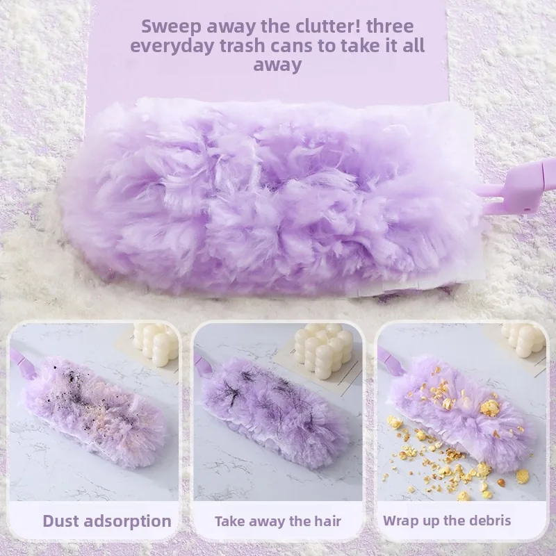 Electrostatic Microfiber Duster Double Sided Dust Cleaning Brush Pet Hair Remover Furniture Cleaner Home Office Car Tool - view 2