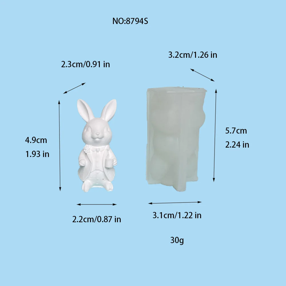 Bunny with Heart Cup Silicone Mold – Perfect for Cute and Whimsical Creations Description