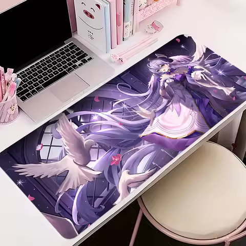 Office PC Gamer HD Mouse Pad Gaming Accessories Keyboard Mat Anime Anti-slip H-honkai Star Rail Robin Mousepad Rubber Desk Mat