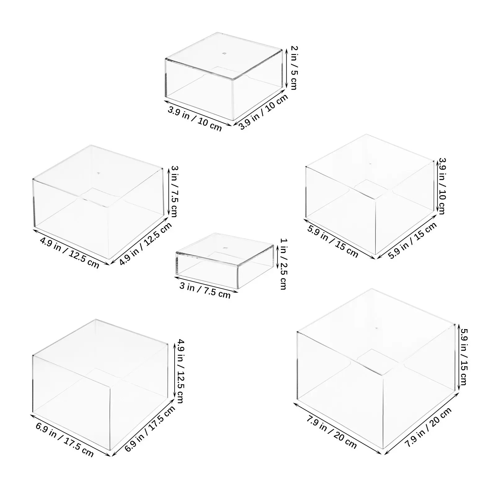 1Set Acrylic Dessert Table Stand Dessert Display Riser Set Multi Tier Cake Cupcake Wedding Birthday Tea Party Buffet