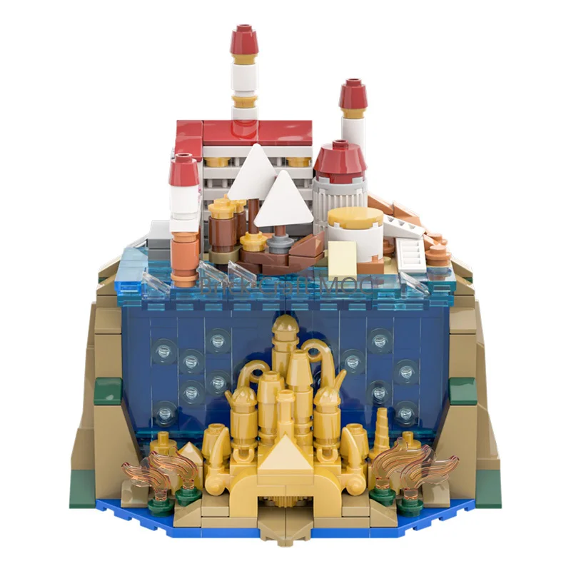 

MOC Underwater Fantasy Kingdom Building Blocks Set - Double-Layer Castle & Coral Palace Diorama Model Kit