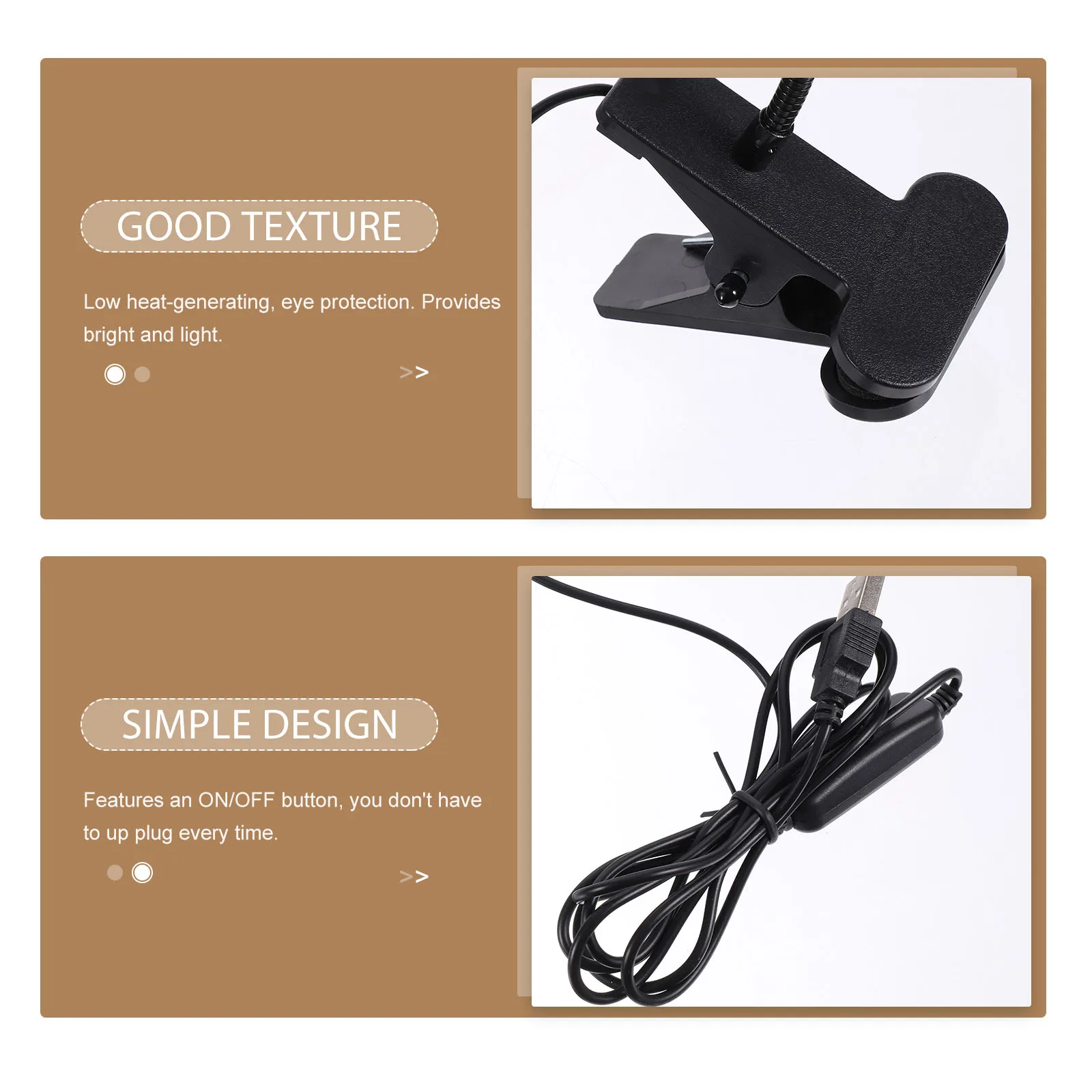 

Adjustable Led Eye Protection Desk Usb Flexible Neck Clip On Book For Bedside Study Office Portable Reading Lamp Clip Light
