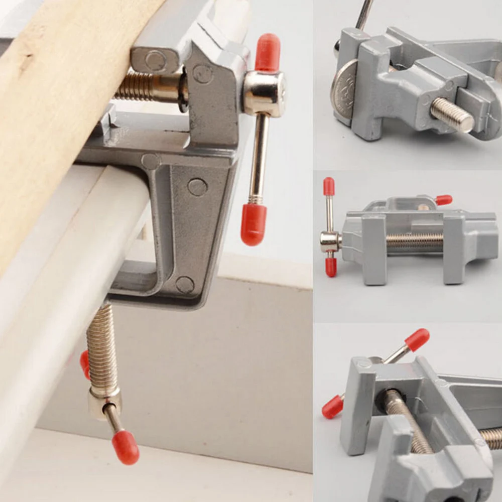 Tischschraubzange aus Aluminiumlegierung, 30 mm, Tisch- und Werkbankklemmschraubzange für DIY-Handwerk, Formenfixierung und Reparatur – Detail 8