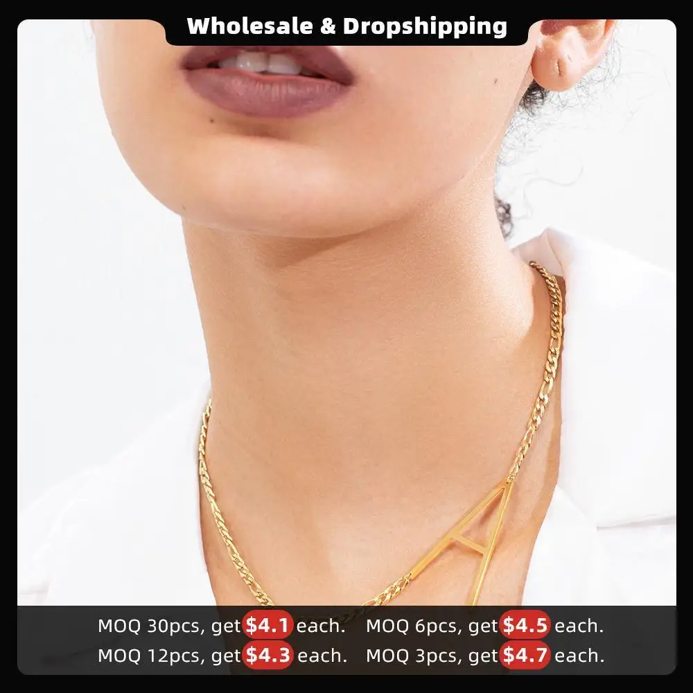 ENFASHION Initial Letter Choker Necklace Women Gold Color Stainless Steel Alphabet Pendant Necklace Lady Fashion Jewelry P193042