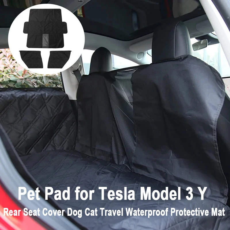 

Pet Pad for Tesla Model 3 Y Rear Seat Cover Dog Cat Travel Waterproof Protective Mat Fully Covered Interior Accessories Model3