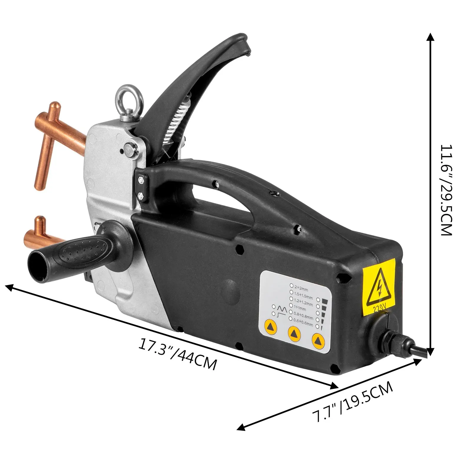 Soldador por puntos eléctrico, soldador por puntos de doble cara, pistola de punta de soldadura portátil de mano, herramienta de reparación de chapa