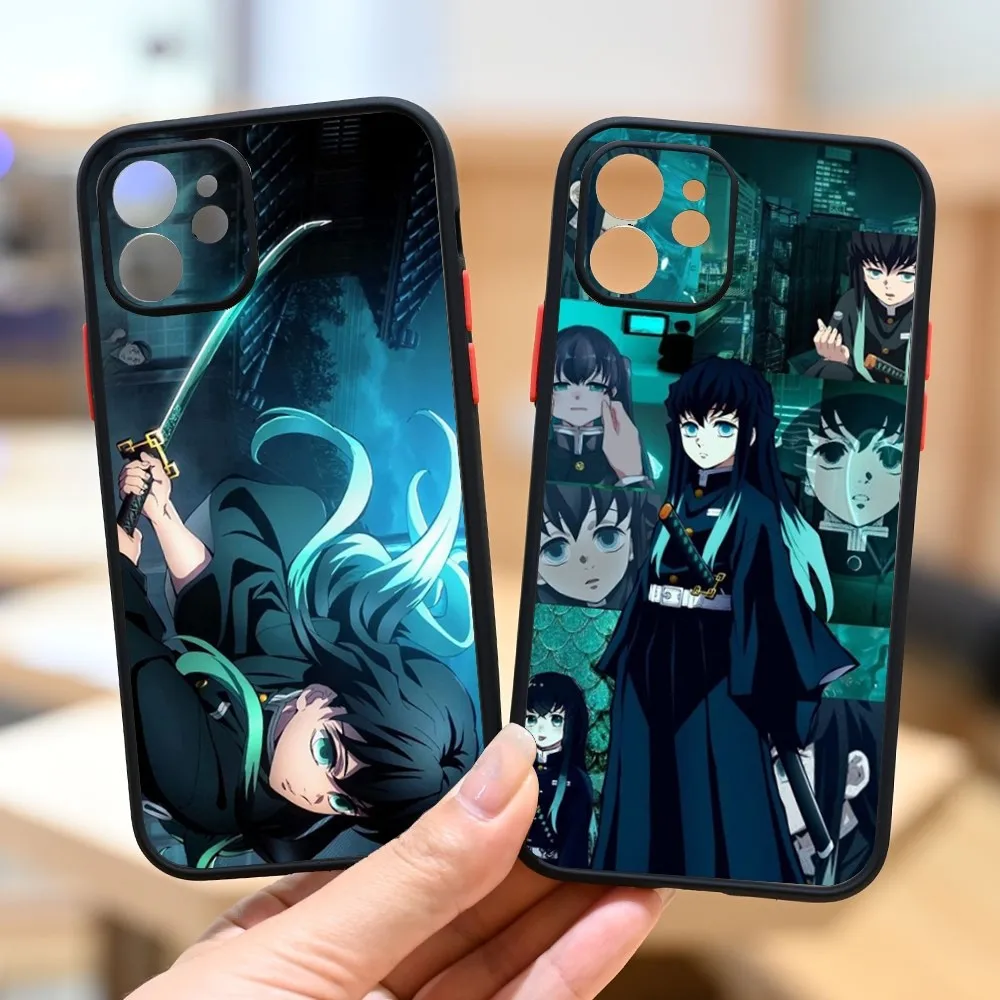 M-Muichiro Tokito Demon Slaye Phone Case For Iphone 11 13 14 Pro Max 7 8 Plus X Xr Xs Max Se2020 12mini Cover Case