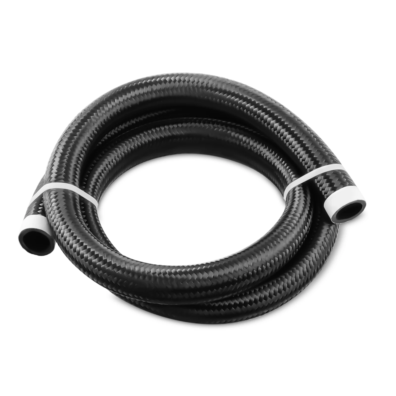 

AN16 5FT Braided Fuel line Hose Braided Stainless Hose Steel CPE Black 1PC