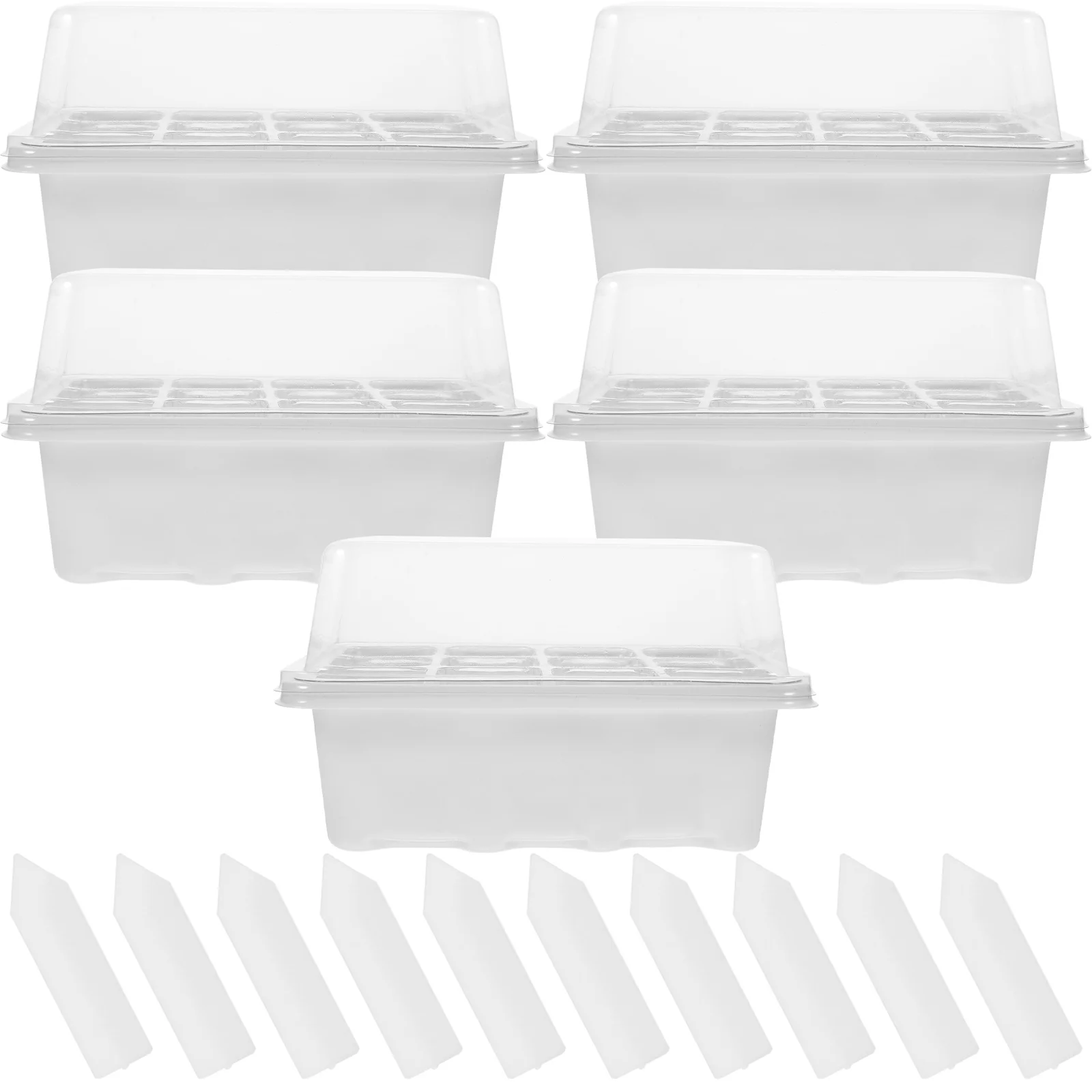 실내 정원 식물 발아용 재사용 가능한 씨앗 재배 트레이 세트 (투명 뚜껑 포함) 야채 재배 키트