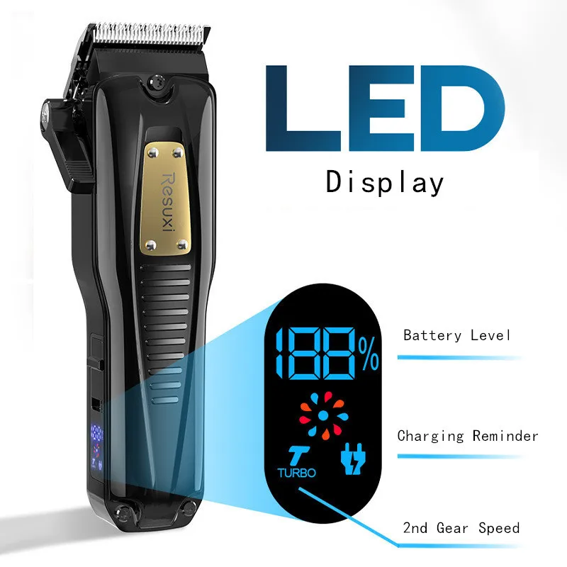 2000mah Electric Hair Clipper Professional Trimmer Household Salon Beard For Men Rechargeable Retro Barbershop Haircut Machine