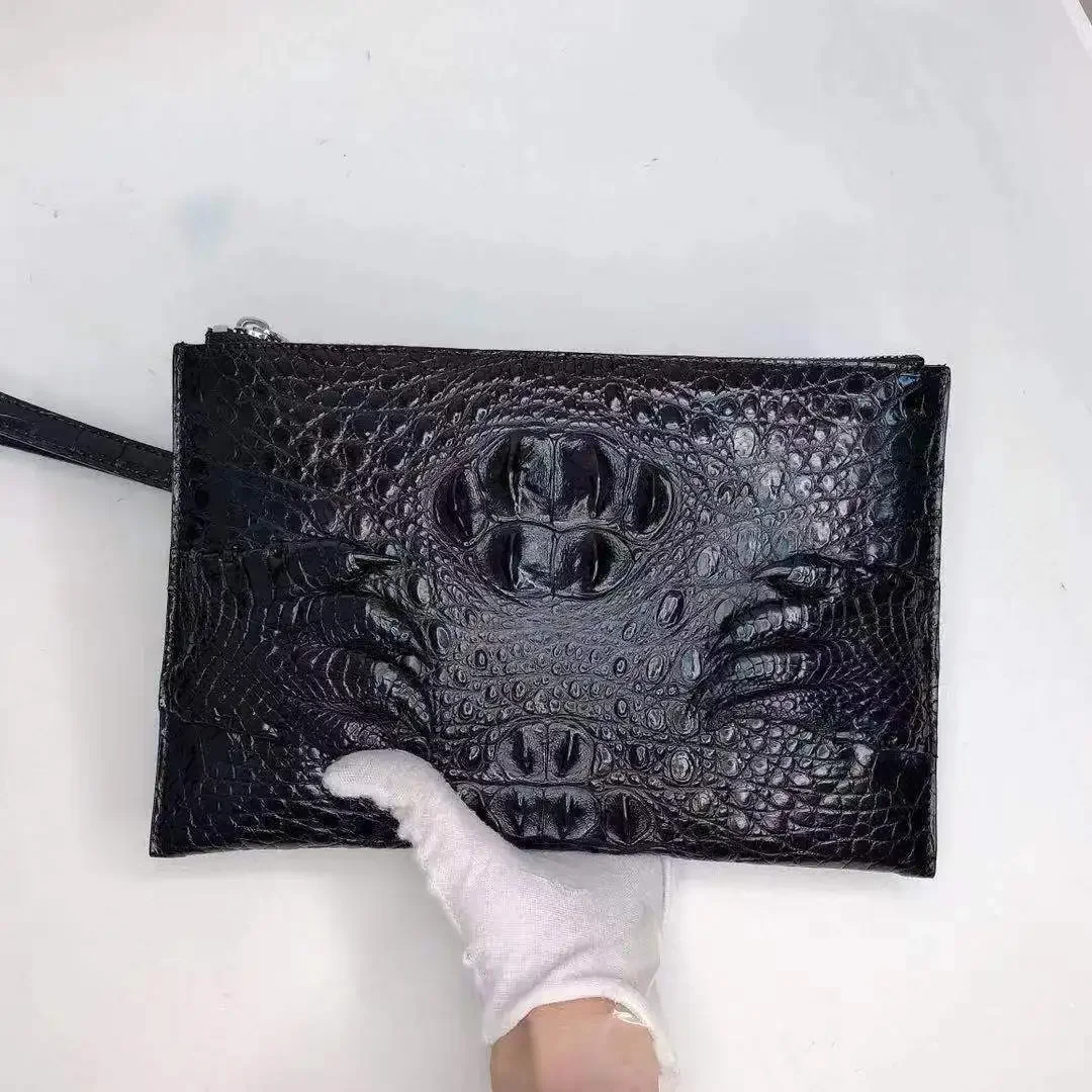 

New Fashion Men Day Clutch Real Crocodile Genuine Leather Clutches Alligator Handbags Male Luxury Brand Wallets Purses Clutch