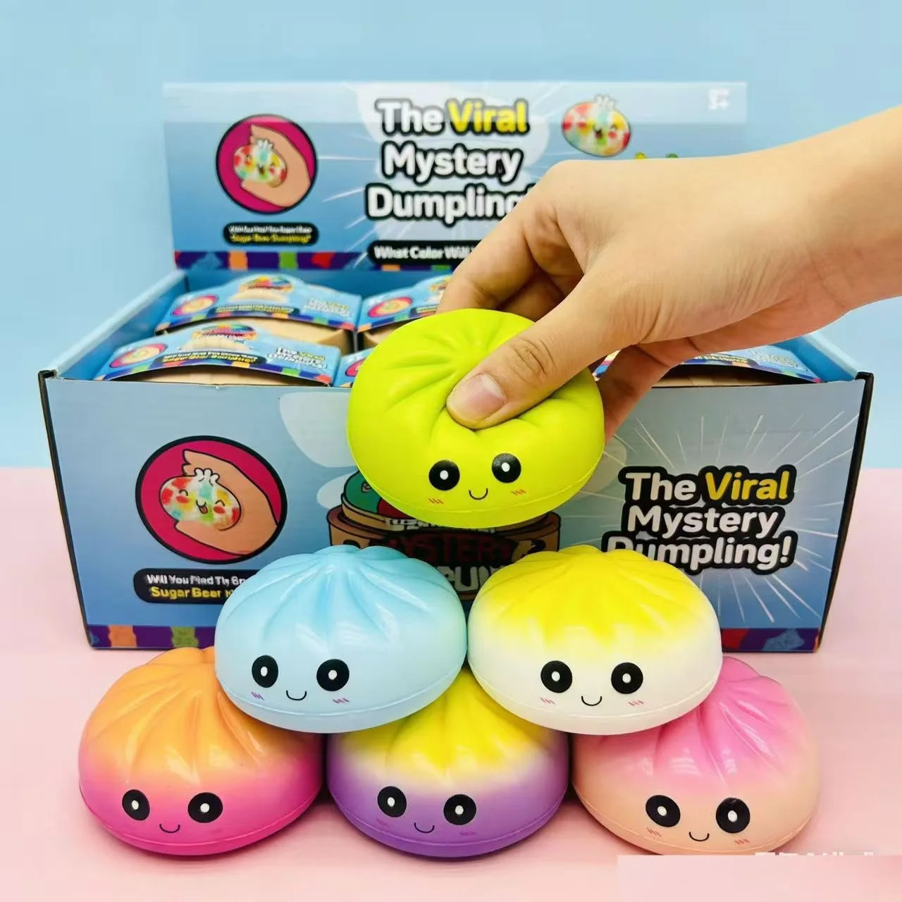 

Dumpling Squishy Squeeze Toys Smile Face Dumpling Anti-Stress Ball Soft Fidget Squishy Tabas Bun Slow Rebound Sqush Toys