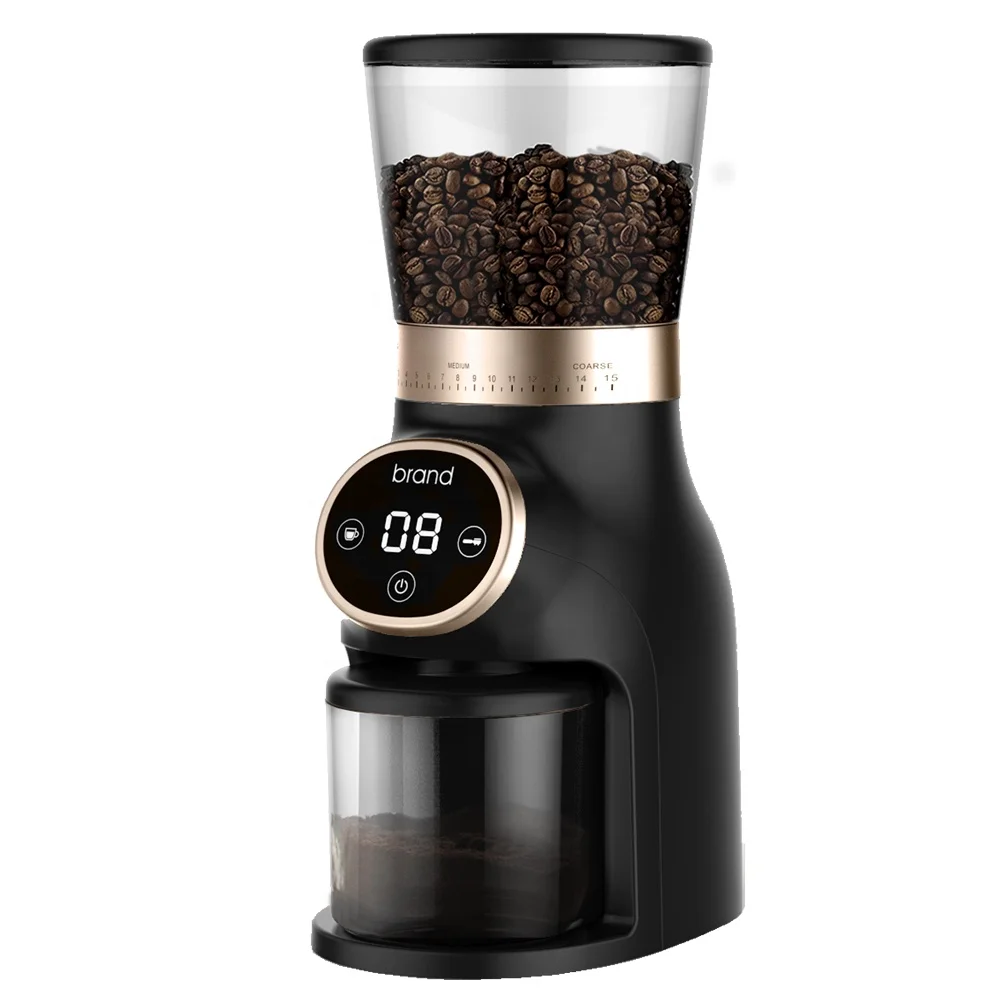 

Hot-sale 200W Easy Operated Automatic Coffee Bean Grinder / Electric Conical Burr Coffee Grinder for Home Use