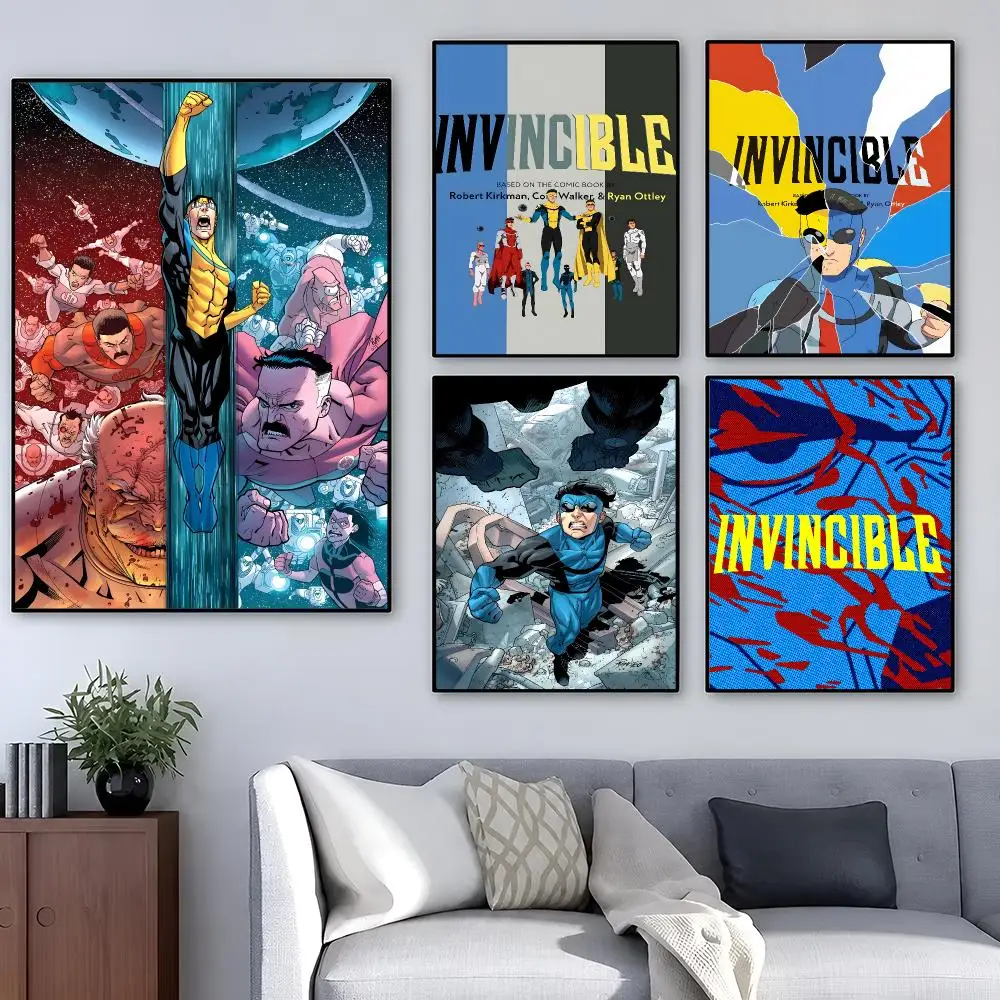 Animation Invincible Omni Man Hero Poster Removable PP Decorative Poster Water-Resistant Print Apartment Dorm Office Cafe Gift