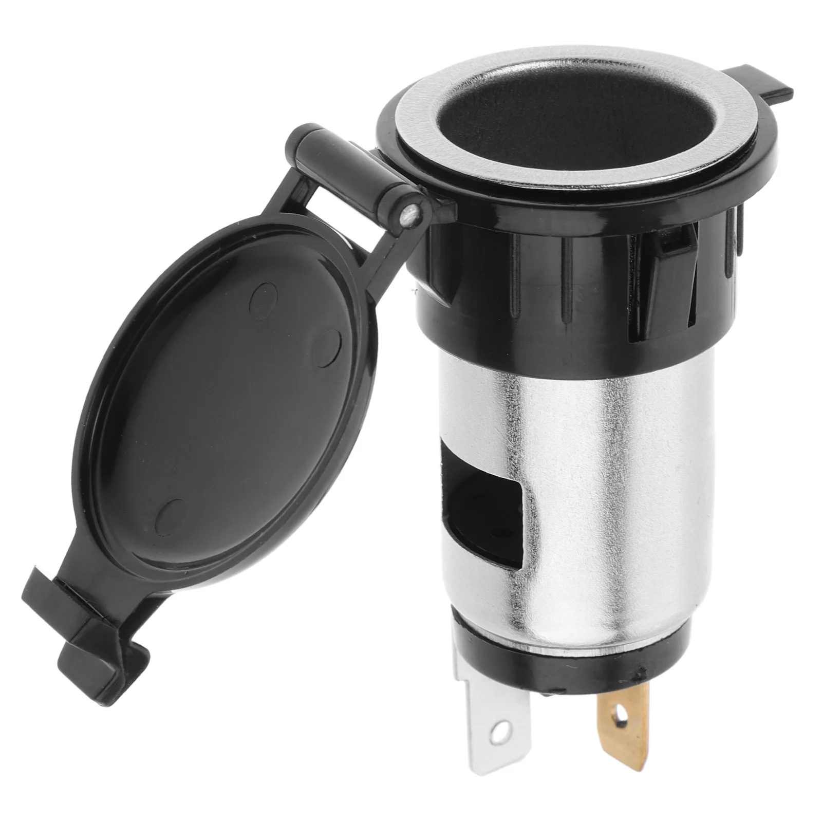 

12V 120W Car Motorcycle Cigarette Lighter Socket Power Outlet Plug Black Silver Compact Portable Waterproof Dustproof Fire