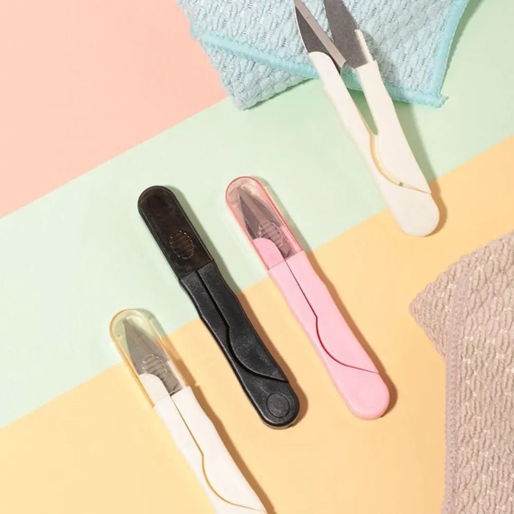 Cross Stitch Scissors Thread Clippers Metal Sharp Yarn Shears Mini U Shape Household