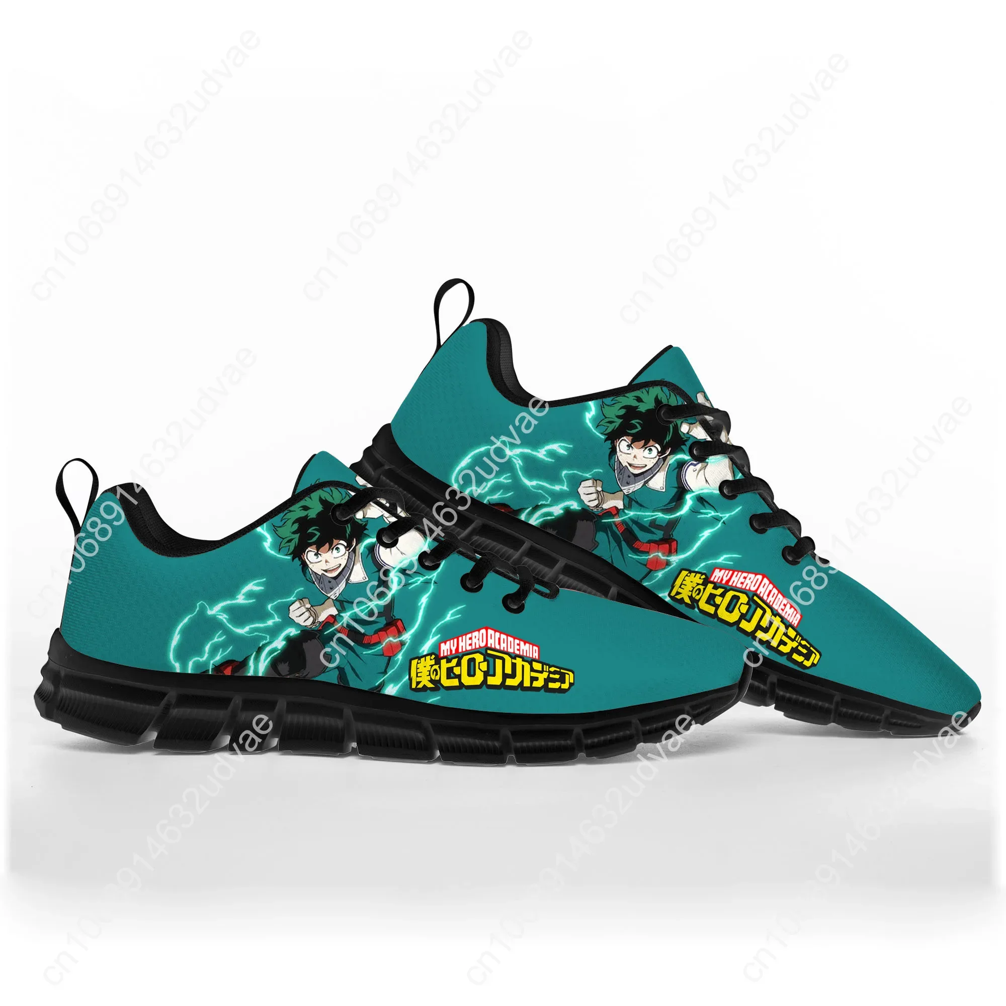 Izuku Midoriya My Hero Academia sepatu olahraga pria wanita remaja anak-anak Sneakers kasual kustom kualitas tinggi sepatu pasangan