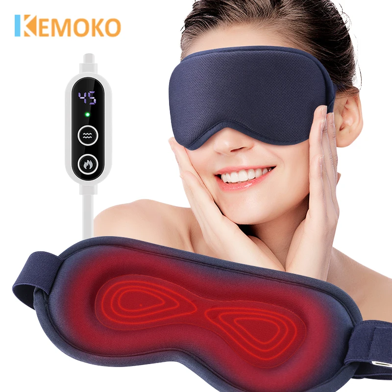 

Electric Steam Eye Mask 3-level Hot Compress 6-level Vibration 3D Massage Constant Temperature Smart Timing Sleep Shading Relief