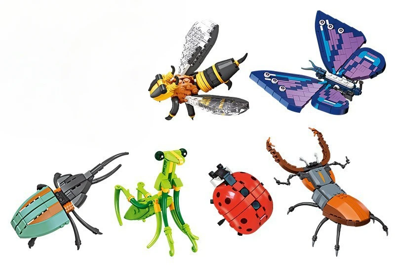 Insect Tales Simulatie Stapelblokken Grote Kever Vlinder Lieveheersbeestje Model Decor Speelgoed