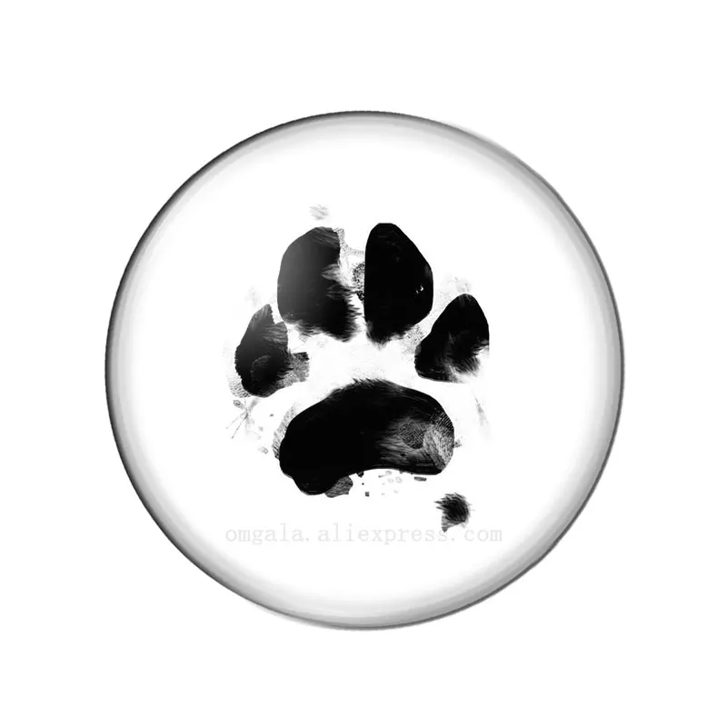 Love Dog Cat Paw Art Pattern 10pcs mixed 10mm/12mm/18mm/20mm/25mm/30mm Round photo glass cabochon demo flat back Making findings