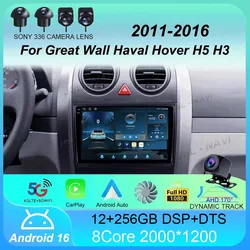 Car Radio Android 16 Carplay For Great Wall Haval Hover H5 H3 2011 - 2016 Navigation Multimedia Player Stereo WiFi+4G video BT