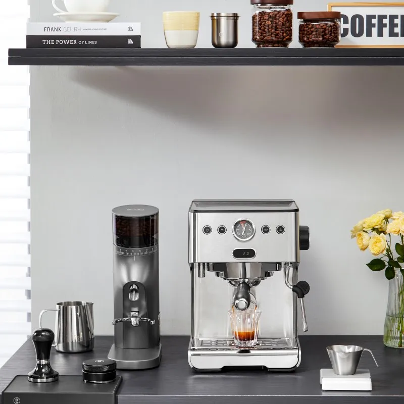 G3003A Commercial Coffee Machine for Hotel Home Outdoor Use Stainless Steel 15 Bar Pressure Manual Control Eco-Friendly