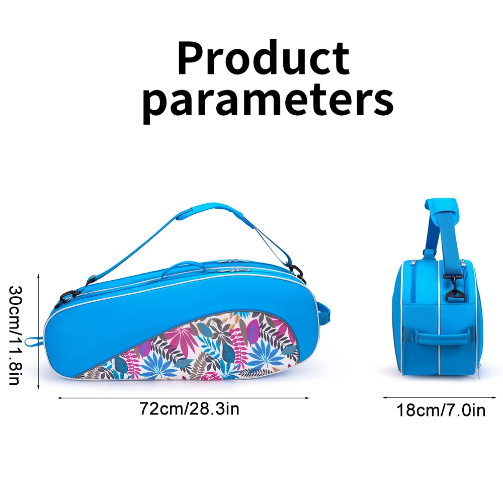 6 Racquet Tennis Bag,for Professional or Beginner Tennis Players, Rackets Cover Bag & Lightweight | Unisex Design for Men, Women