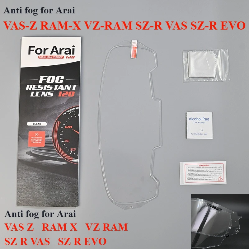 

VZ RAM Anti Fog Sticker for Arai VAS-Z VAS Z RAM-X RAM X VZ-RAM SZ-R VAS SZ R VAS SZ-R EVO SZ R EVO Moto Helmet lens anti fog