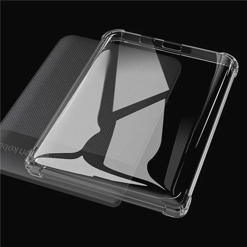 2 pièces pour Kobo Clara HD 6.0 pouces eBook étui Transparent airbags Transparent Silicone souple Protection antichoc Capa pour Kobo Clara