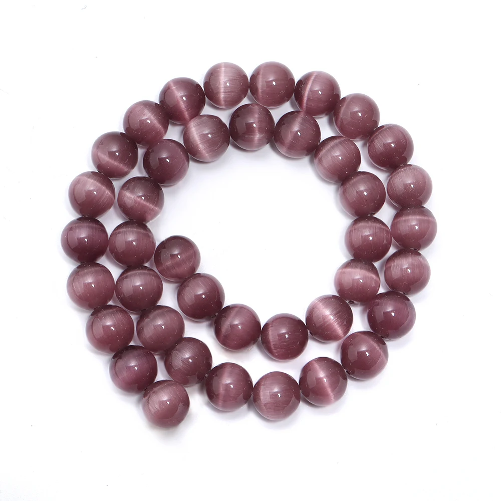 

4/6/8/10/12mm Multicolor Natural Cat Eye Stone Beads For Jewelry Making Loose Spacer Round Beads DIY Charms Bracelet Necklace