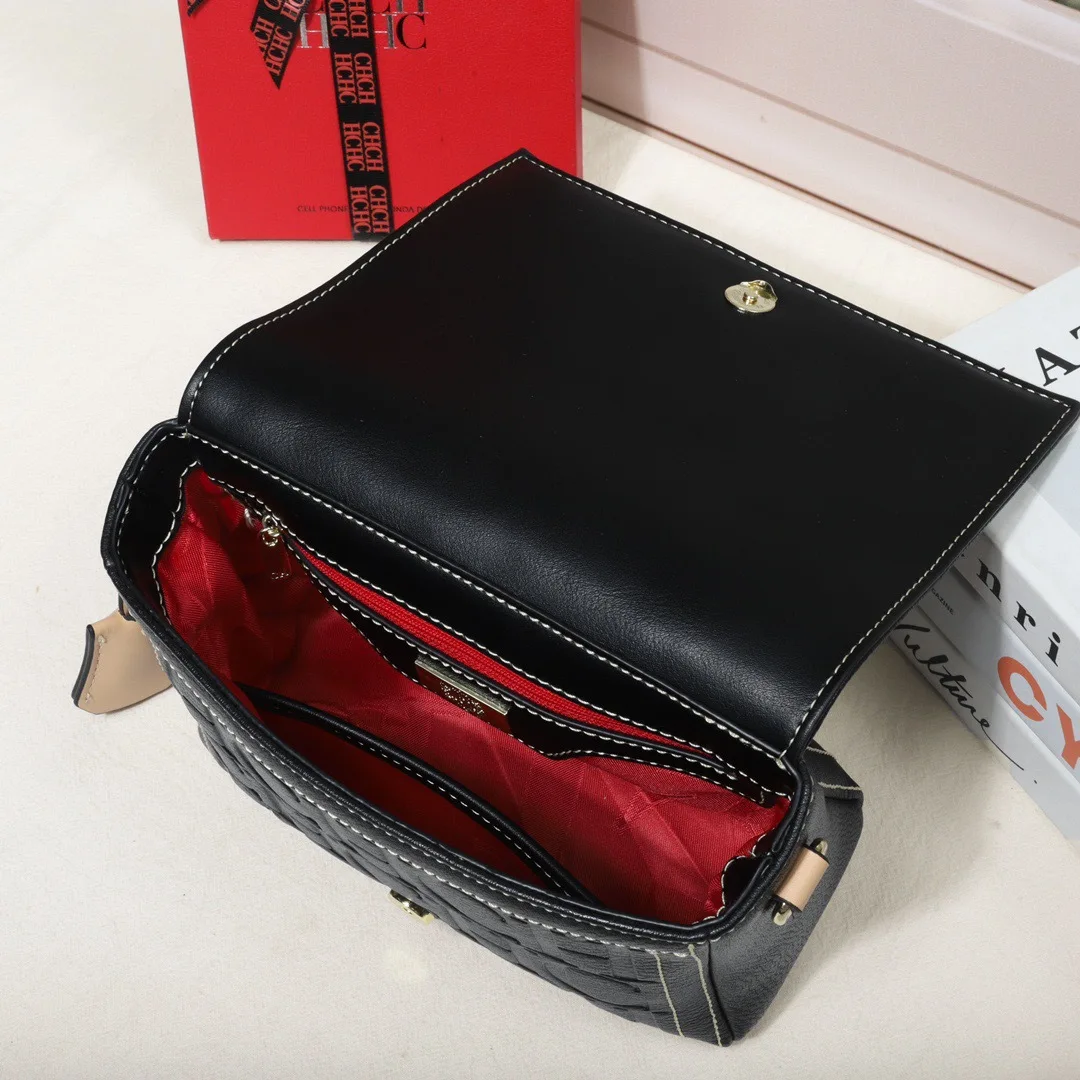 حقيبة كروس نسائية عصرية فاخرة من ماركة كارولينا هيريرا، حقيبة مربعة صغيرة، حقيبة كتف، طراز متطور #4