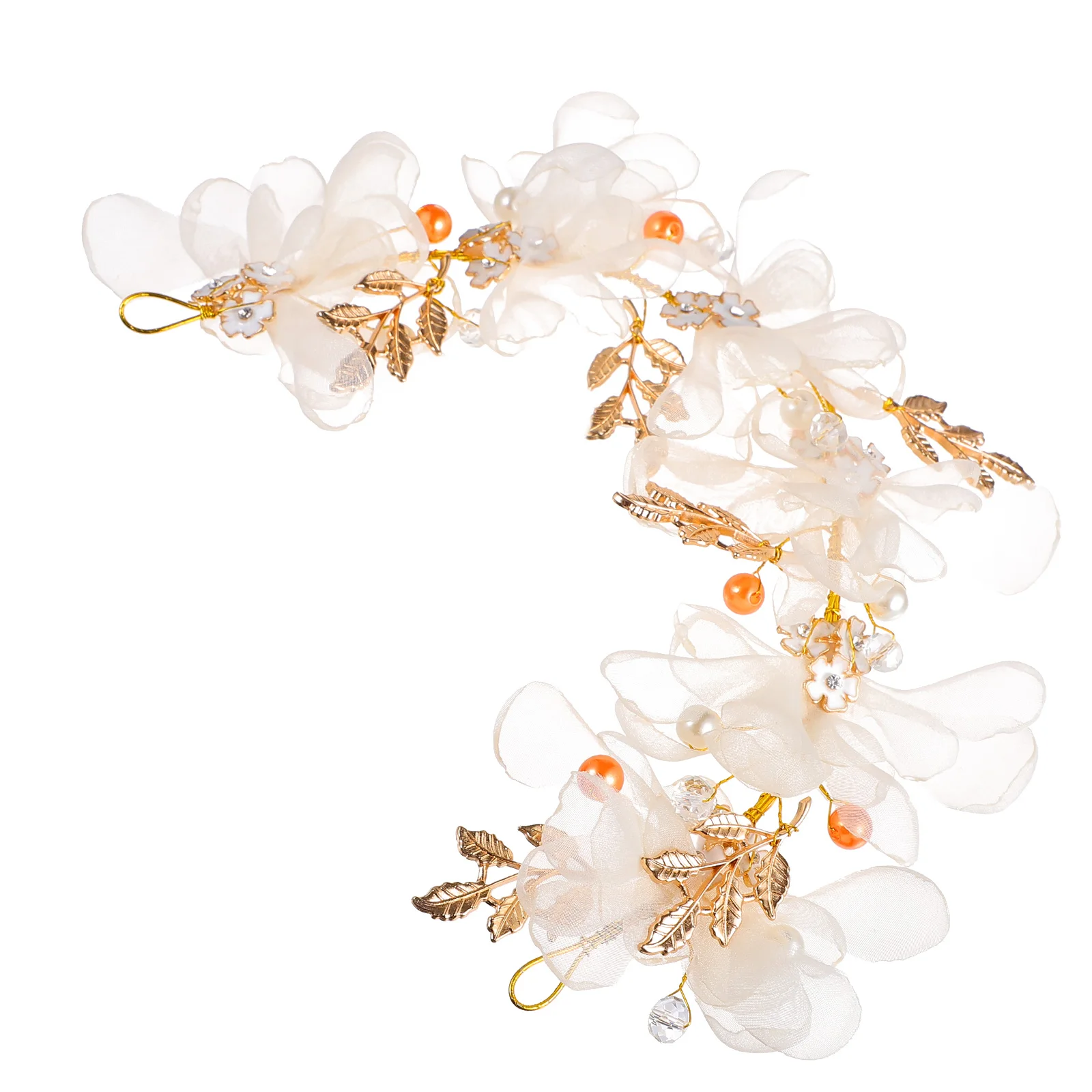 

Повязка на голову с жемчугом и кристаллами, свадебная повязка на голову, свадебный головной убор, венок, ткань, подружка невесты, золото, подходит для надежных фотографий на случаи жизни