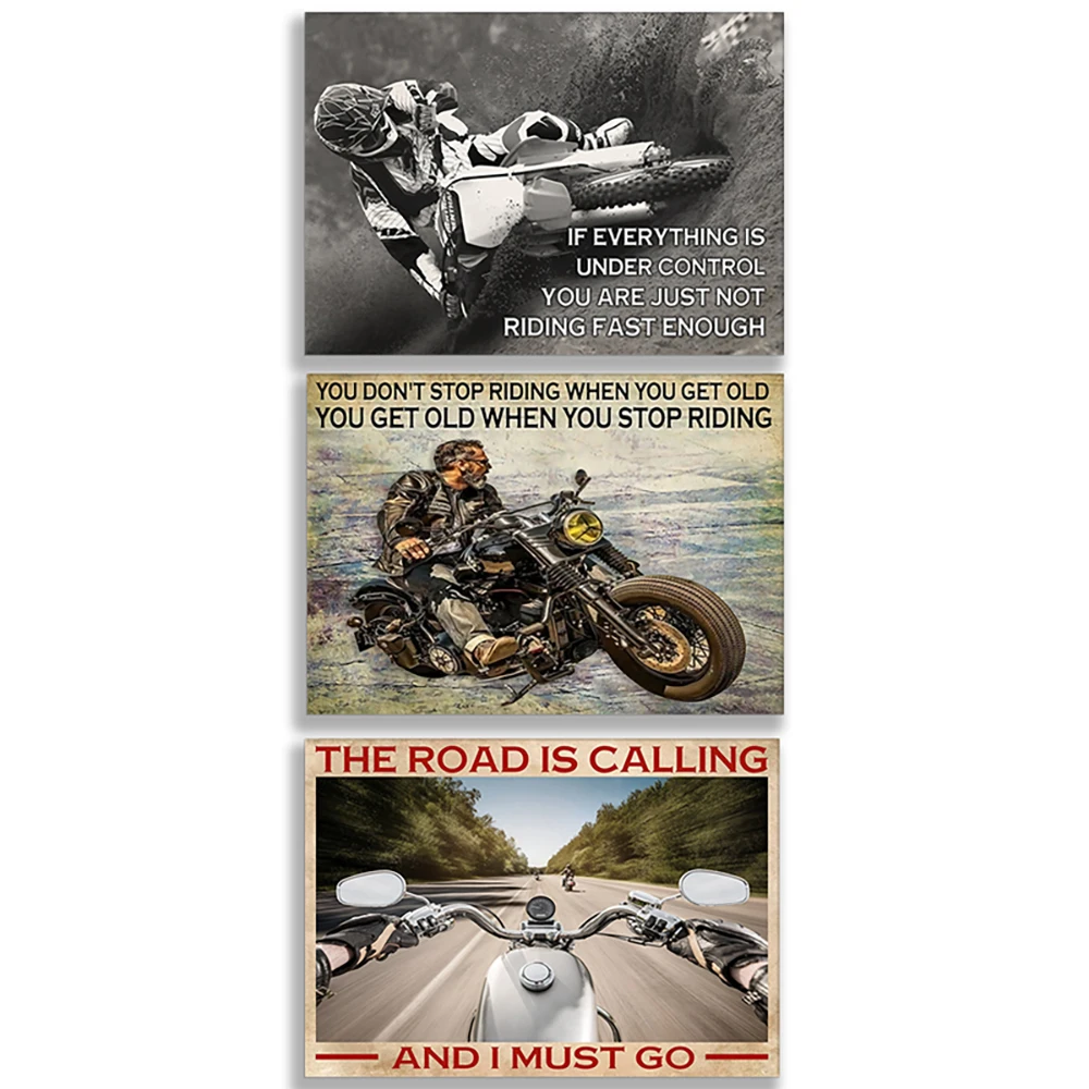 Racing If everything is under control you can't ride fast enough, racing is calling on the road I have to go poster, racer gift