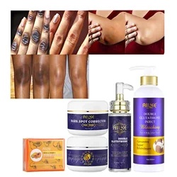 AILKE-Kit de soin de la peau pour femme, Glutathion, Sérum, Crème anti-taches foncées, Crème Linge éclaircissante, Regina, 5 en 1