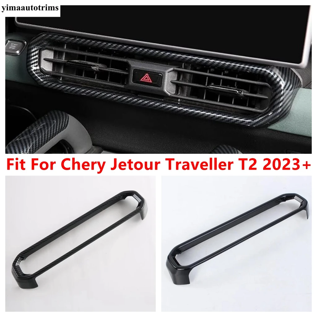 

Center Control Middle AC Air Conditioning Outlet Vent Cover Trim Black Accessories For Chery Jetour Traveller T2 2023 2024 2025