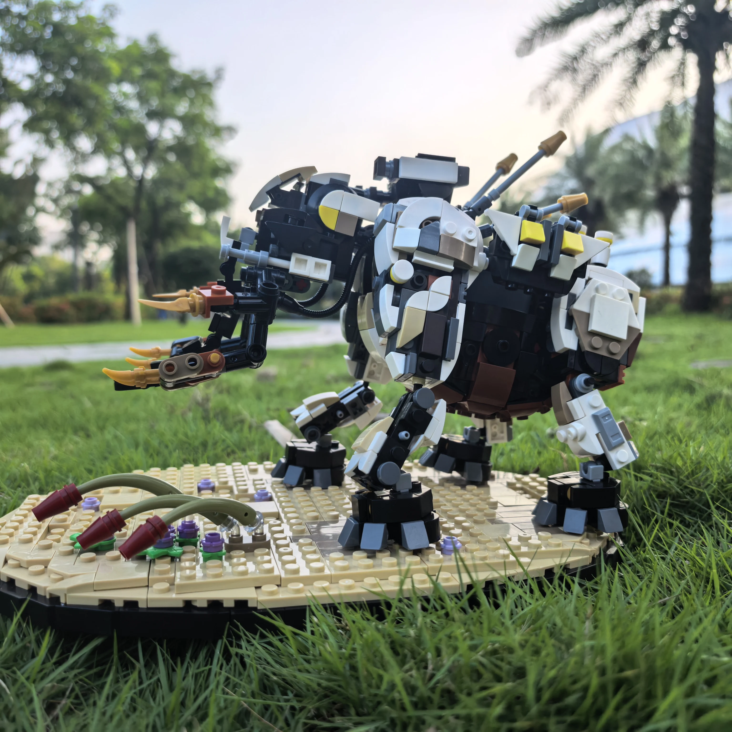 Набор строительных блоков MOC Horizon Dawn Thunders Toothed Beast, 1203 детали, модель меха-монстра, фигурка, игрушка-конструктор, подарок для взрослых и детей