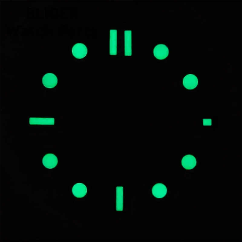 BLIGER-Cadran de Montre Lumineux, 31mm, Noir, Bleu, Vert, Gris, Fit NH35, NH36, ETA2824, 2836 ata yota8205, 8215, Placage zhu DG2813 3804, Mouvement