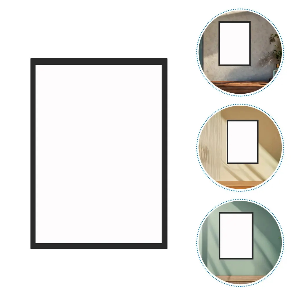 

2 Pcs Refrigerator Picture Frame Magnets Magnetic Art Frames for Fridge Adhesive Walls Pvc