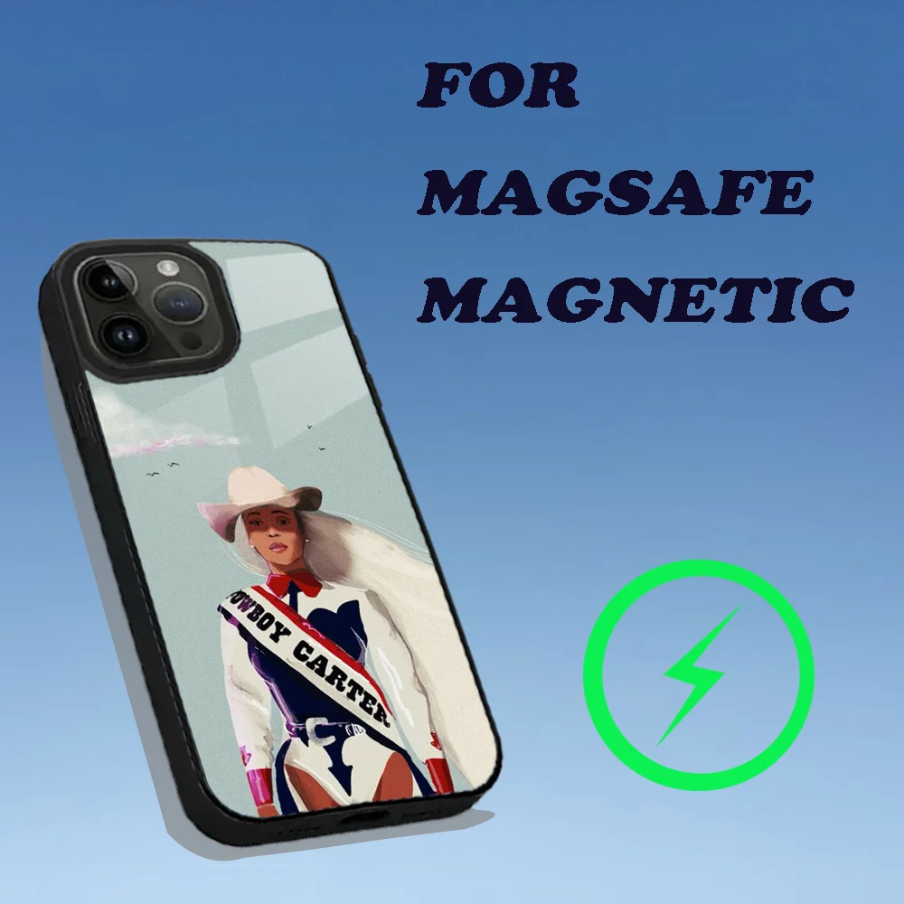 B-Beyonce COWBOY C-CARTER Phone Case For iPhone 15,14,13,12,11,Plus,Pro,Max Mini Magsafe Magnetic Wireless Charging