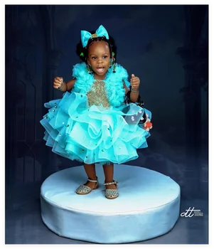 10 best sales Vestido turquesa para meninas - №7